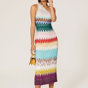Missoni Multicolor Zigzag Knit Dress